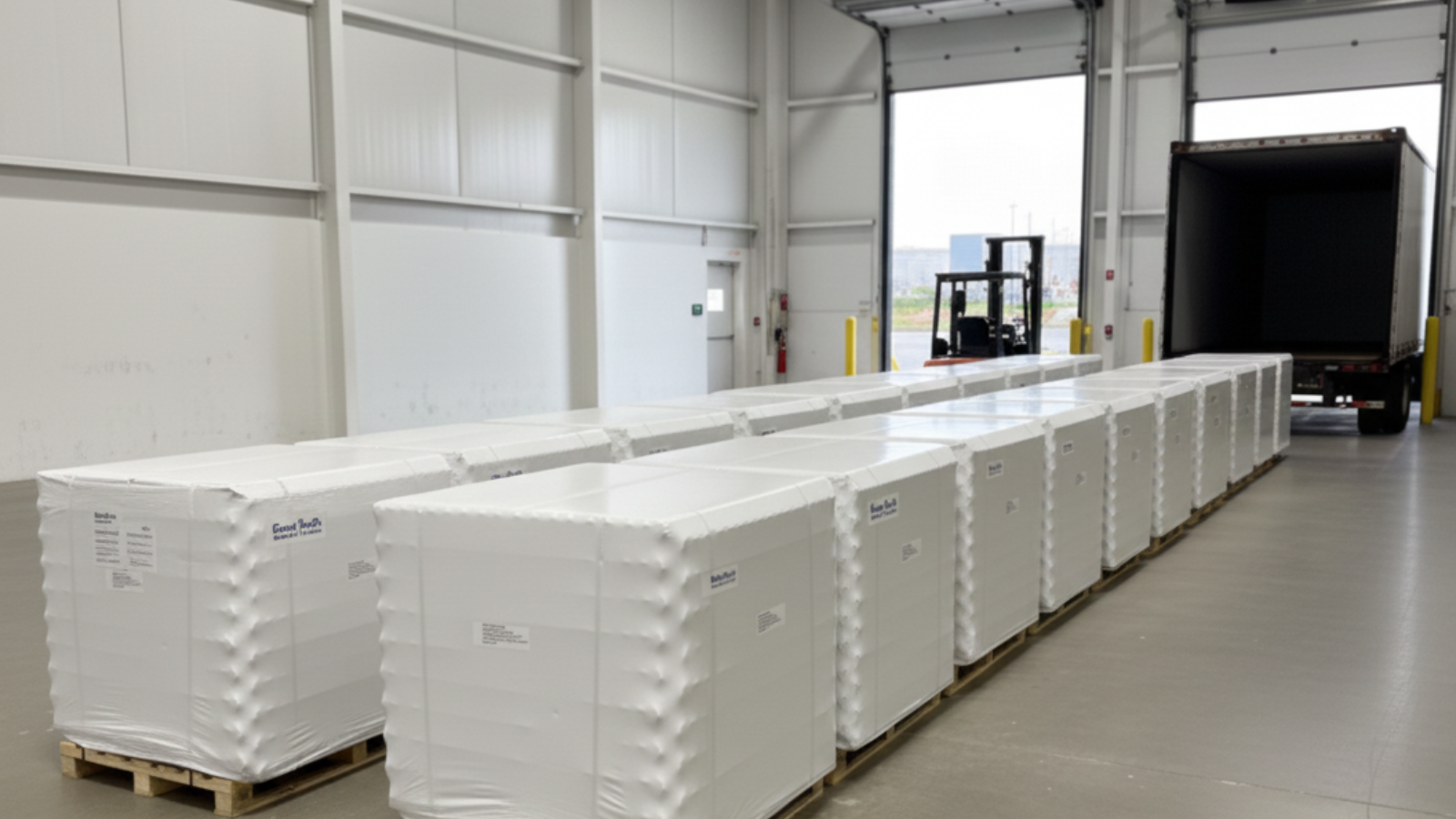 Kitted equipment staged for deployment